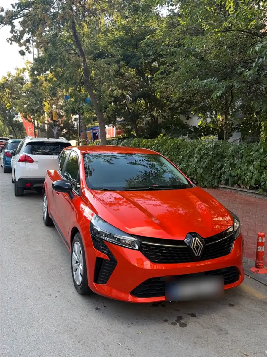 Yıkama sonrası teslim edilen turuncu Renault Clio